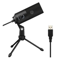 Fifine Cardioid USB Condenser Microphone with Tripod K669B - Black Photo