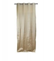 easyhome Suede Solid Eyelet Curtain Ecru Photo