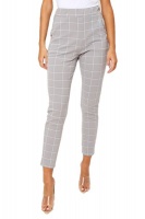I Saw it First - Ladies Grey Check Skinny Trousers Photo