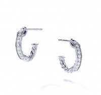 Petite Hoop Earrings made with Crystals from Swarovski Photo