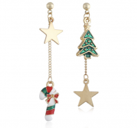 SilverCity Christmas Gift - Christmas Tree & Candy Stick Earrings Photo
