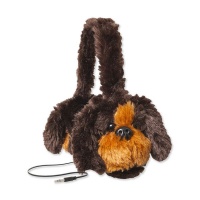 Animalz Furry Retractable Volume Limiting Over-the-Ear Headphones - Dog Photo