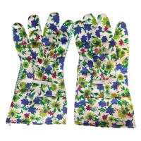 Grovida Ladies Garden Gloves Sunflower Print - Blue & Green Photo