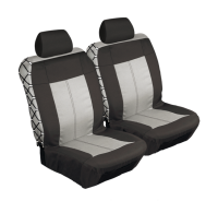 ACA Auto ACA - Safari 4 Piece Front Seat Cover Set - Black & Grey Photo