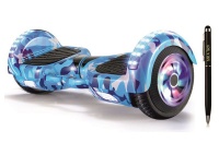 MR A TECH Smart Self Balance Hoverboard With Bluetooth & Remote 10''Inch - Camo Blue Photo