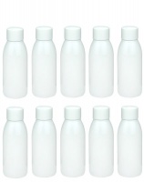 10 x 50ml White Plastic Bottles Photo
