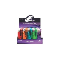 OTP Lighter - 50 Piece Pack - Refillable Gas Lighters - Mixed Colours Photo