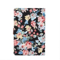 Samsung Flower Pattern Faux Leather Flip Case for TAB A7 10.4 2020 Photo