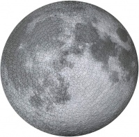 ATOUCHTOTHEWORLD Moon Jigsaw Puzzle 500 Pieces Round Full Moon Surface Puzzle Photo