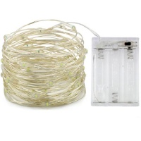 Light Of My Life Silver Wire LED Fairy Lights 20m Warm White - Battery Operated Photo