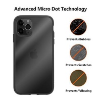 WripWraps 3-in-1 Kit for iPhone 11 Pro Max - Case Tempered Glass & Matte Black Skin Photo