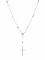 Art Jewellers - 925 Sterling Silver C.Z Rosary Necklace Photo