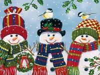 Wentworth Wooden Puzzle - Snowman Trio Photo