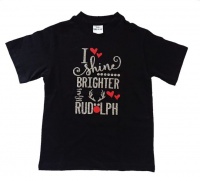 Christmas T Shirt Black - I shine bright Photo