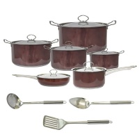 Conic 15 Piece Stainless Steel Heavy Bottom Cookware Set - Copper Photo