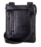 Black Enzo Rossi Leather 10.1” Shoulder Sling Bag Photo