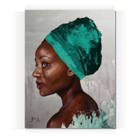 LiaJ Original Art print - African Woman Wall Art | A2 | 3mm stretcher frame Photo