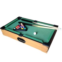 ATOUCHTOTHEWORLD Mini Billiards Set Wooden Tabletop Pool Table Snooker Game Toys Photo
