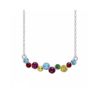 CDE 925 Sterling Silver Rainbow Crystal Necklace With Swarovski Crystals Photo