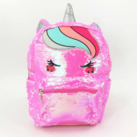 Optic Baby Girl Glitter School Bags Sequin Unicorns Pink Photo