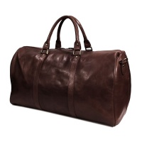 Bag Addict NUVO - Cody Genuine Leather Duffle Bag Brown Photo