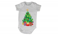 BuyAbility Christmas Tree - Short Sleeve - Baby Grow Photo