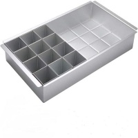 12 Pieces of Square Cake Mold Bake Pan - Silver Photo