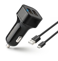 Astrum [Combo Pack] 4.8A Dual USB Car Charger Micro USB Cable - CC340 Photo