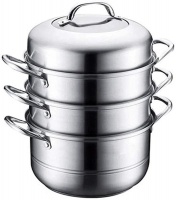 3-Tier Stainless Steel Steamer Cooking Pot & Pressure Cooker Photo