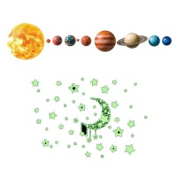 Home Solar System Wall Stickers Set with Glow in Dark Photo