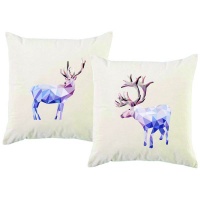 PepperSt – Scatter Cushion Cover Set – Geometric Reindeer Photo