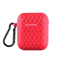 Apple Grid Style Protective Case Cover For AirPods-Red Photo