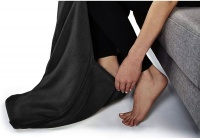 Wonder Towel PediPocket Fleece Foot Blanket: Sewn in Foot Compartment Adult Light Grey Photo