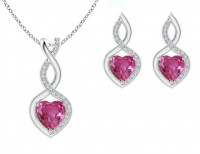 Civetta Spark Infinity Heart Set- Swarovski Rose Crystal Rosegold Photo