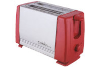 Conic 700W 6 Browning Level Retro 2 Slice Electric Toaster -Red Photo