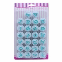 Pack Of 26 Uppercase Alphabet Fondant Cutters - White/Blue Photo