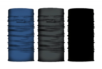 Face-Neck Warmer Bandana Face Shield Navy Blue Dark Grey Black Set of 3 Photo