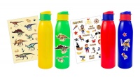 Water Bottles with Pirates & Dinosaurs Sticker Pack - 750ml - 4 Pack - Boy Photo
