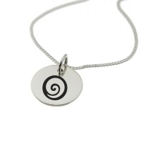Motivational Jewellery by Swish Silver Gratitude Symbol Necklace With 'I Am Grateful' Engraved On The Back Photo
