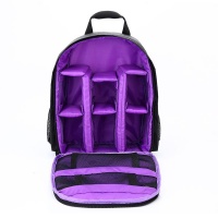 Multi-functional Waterproof Outdoor Camera Photo Bag Backpack - Purple Photo
