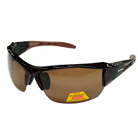 Snowbee Polarised Fishing Sunglasses Transparent Brown Frame with Amber Lense Photo