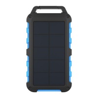 SolarMate 10 000mAh Powerbank With LED Light - Blue Photo