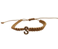 YALLI Gold Letter S Charm Bracelet Adjustable String Photo
