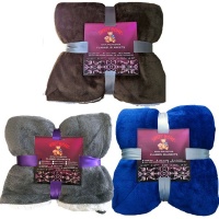 Sweet Home Sherpa Flannel Blanket 3 Pieces Value Pack.Super Soft Warm Fluffy. Photo