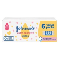 Johnsons Johnson's Baby Wipes Extra Sensitive 6 Value Pack 366 Wipes Photo