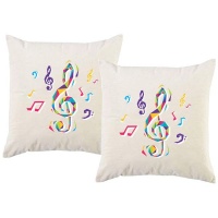 PepperSt - Scatter Cushion Cover Set - Music Notes Photo