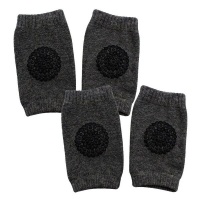 Cotton Baby Crawling Knee Pad Protectors - Dark Grey Set of 2 pairs Photo