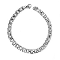 Xcalibur Stainless Steel 22cm Curb Bracelet & 7mm Width Photo