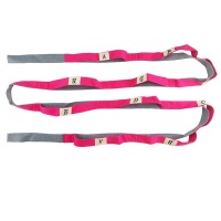 10-Loop Yoga Fitness Resistance Exercise Stretching Strap - Rose Red Photo