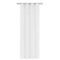 Inspire White Cotton Curtains with Eyelets - 135 x 280 cm Photo